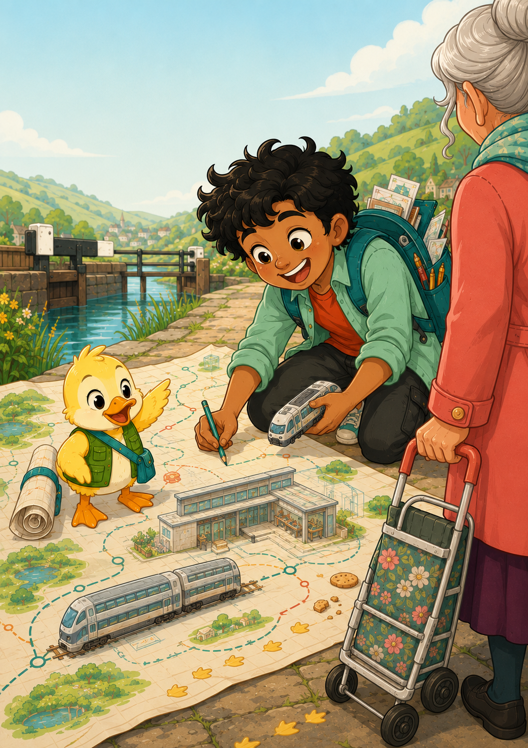 Duck Builds Tomorrow, illustration 8 accompanying the story.