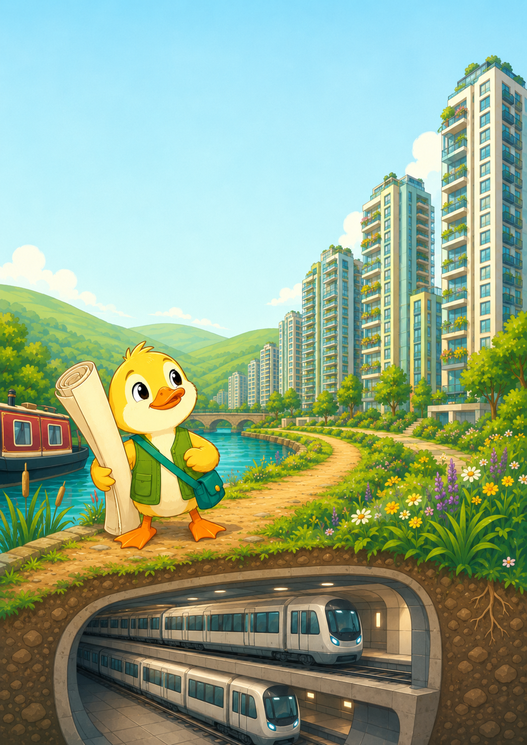 Duck Builds Tomorrow — the story’s closing illustration.